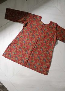 Red Floral Kurta