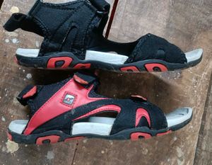 Stylish Red &amp; Black Sandals