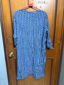 Blue Printed Tunic Top | Plus size with freebie