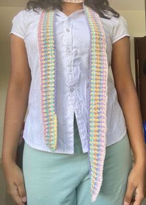 Pastel Crochet Scarf