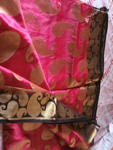 Pink &amp; Gold Paisley Scarf