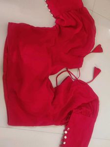 Full Baloon Sleeve Blouse With Button