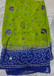 Green Floral Saree