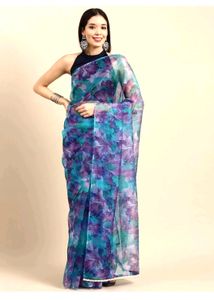 Organza Saree With Blouse Piece