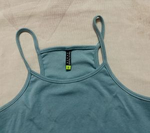 Blue Cropped Tank Top