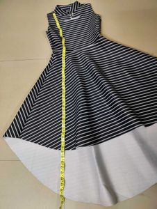 Striped High-Low Dress