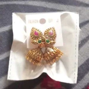South Indian gold Plated Earrings JHUMKA