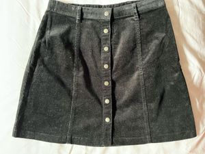 Combo!Corduroy Button-front Mini Skirt And Shorts