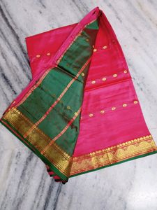 Fuschia Pink Banarasi Silk Saree