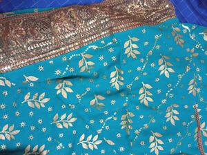 Elegant Gorgeous Grand  Look Designer Saree With Blouse