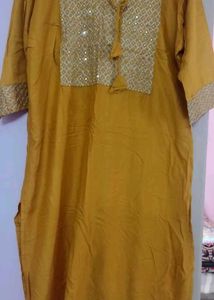 Elegant Mustard Kurta