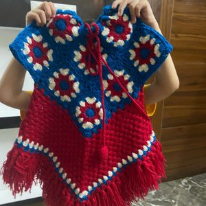Handmade Granny Square Poncho