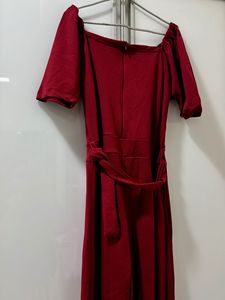Maroon Casual Jumpsuit