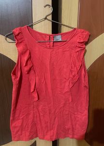 Vero Moda Pink Cut Sleeves Top