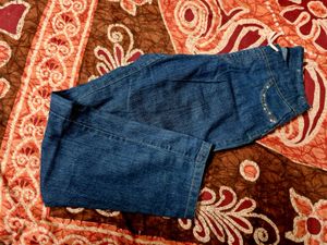 Embellished Denim Joggers