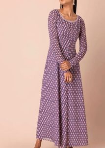 Indya Purple Printed Kurta