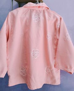 Embroidered Pink Top