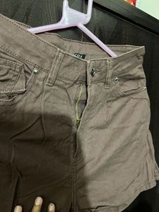 Brown Denim Shorts - H&amp;M
