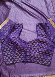 Purple Embroidered Saree
