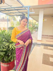 Elegant Purple Saree