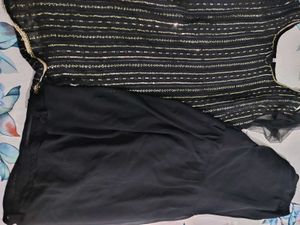 Black &amp; Gold Kurta Set