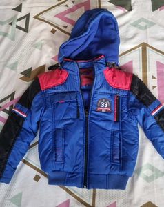 Boys Blue Hooded Jacket