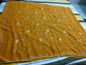 Party Wear Sari With Blouse