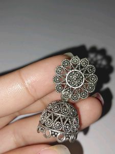 Silver Jhumka