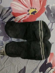 Black Socks with Stripes
