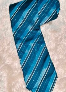 Striped Blue Tie Pure Silk From Italy