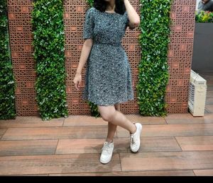 Floral Print Fit &amp; Flare Dress