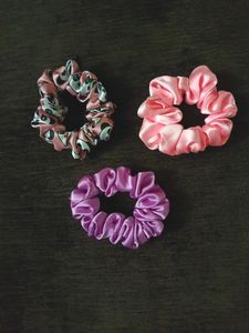 Branded Satin Scrunchies Combo New