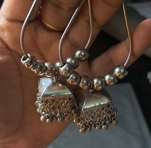 Silver Jhumka Earrings