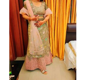 Pink And Mauve Colour Lehenga