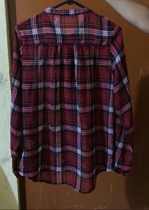 Red Plaid Top