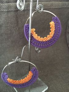 Crochet Hoop Earrings