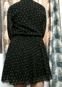 Black georgette summer dress