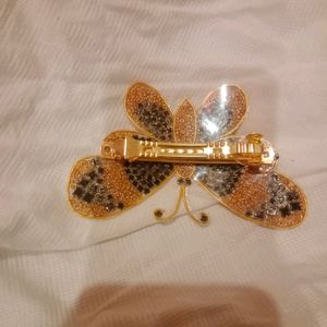 Peacock Hair Center Clip And Lotous Bangles