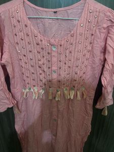 Kurta in Peach Colour