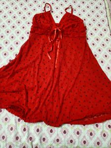 Red Sheer Babydoll