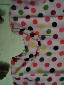 New Colourful Dotted Gown