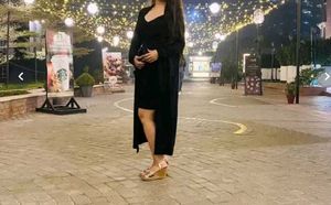 Stylish Black Long Shrug
