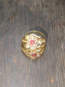 Gold Tone Ring Set
