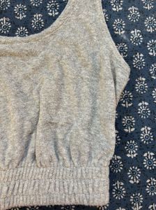 Gray Cropped Tank Top