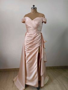 Satin Off-Shoulder Gown