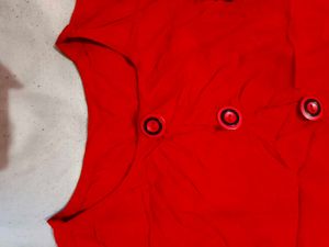 A-line Kurta With denim Jacket