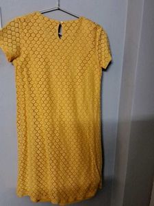 Cute Yellow Dress With Fashionable Zips