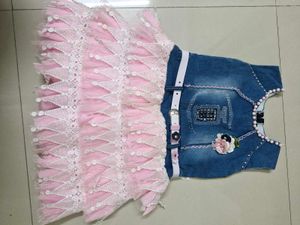 Denim &amp; Pink Tulle Dress