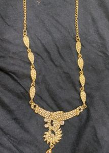 Golden Diamond Jewellery Set( Necklace &amp; Earrings)