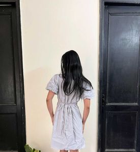 Baloon Sleeve Round Neck Summer Pinteresty Dress